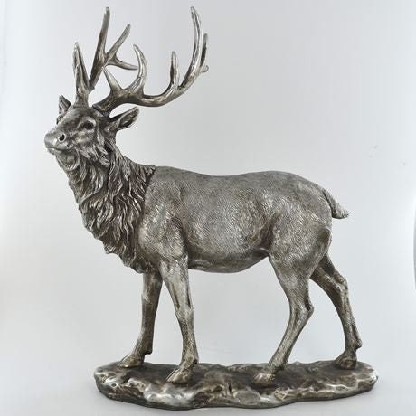 Silver animals - Stag sculpture Home decor Anniversary gift